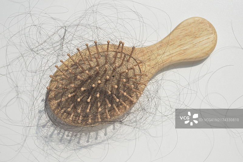 梳子里的脱发、掉发图片素材