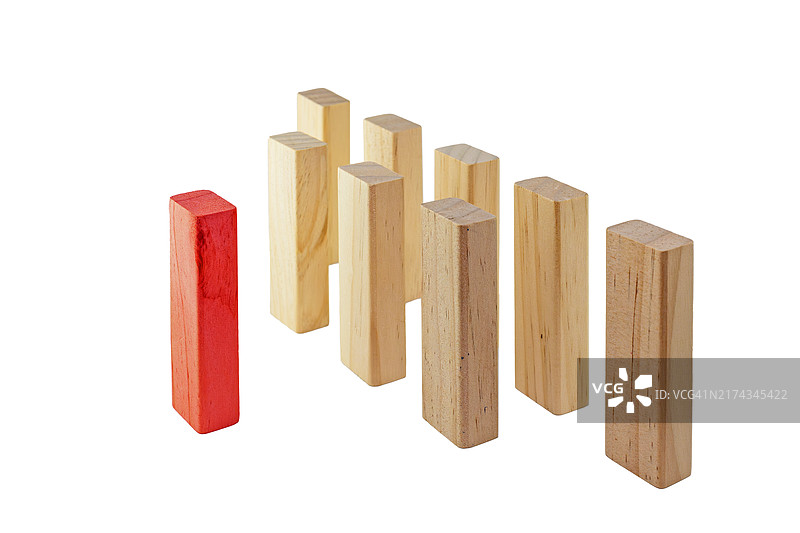 领导力，企业发展成功之路。团队队列，红色（管理者）脱颖而出，留白图片素材