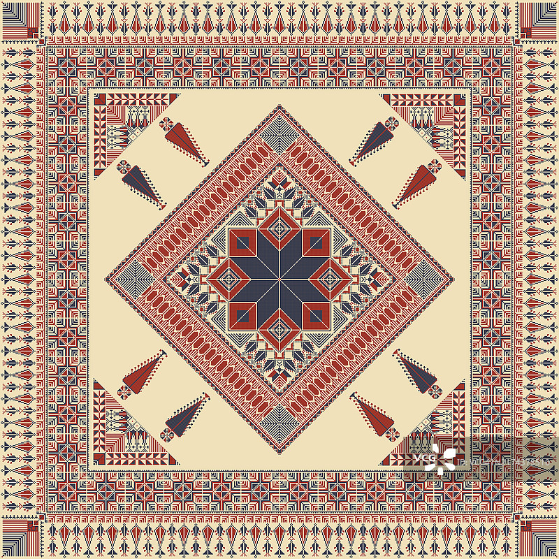 巴勒斯坦时尚刺绣图案矢量装饰图片素材