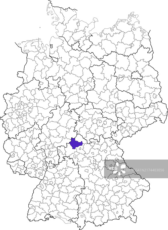 巴伐利亚州巴特基辛根行政区划位置图图片素材
