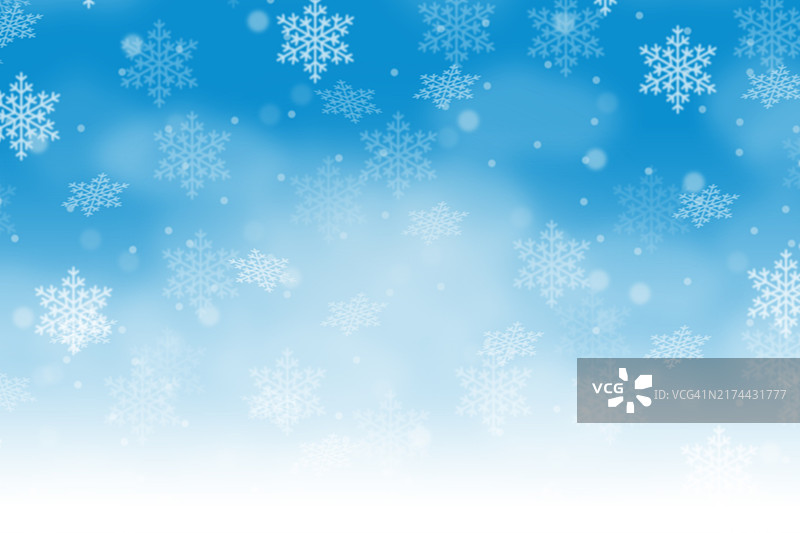 圣诞贺卡 - 冬季雪花背景图片素材