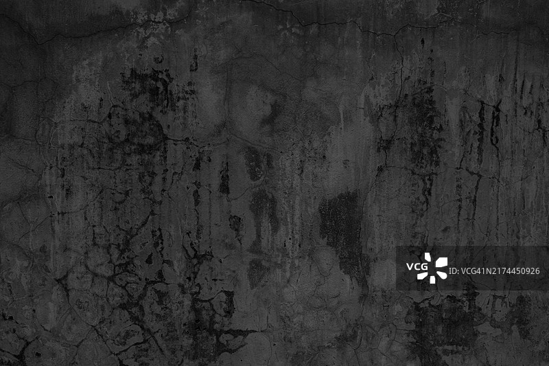 Grunge纹理，黑色色调，粗糙、凌乱、有划痕的写字板；Grunge效果；水平背景，朴素、空旷图片素材