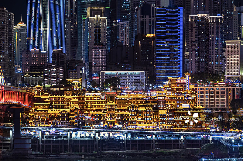 重庆洪崖洞夜景图片素材