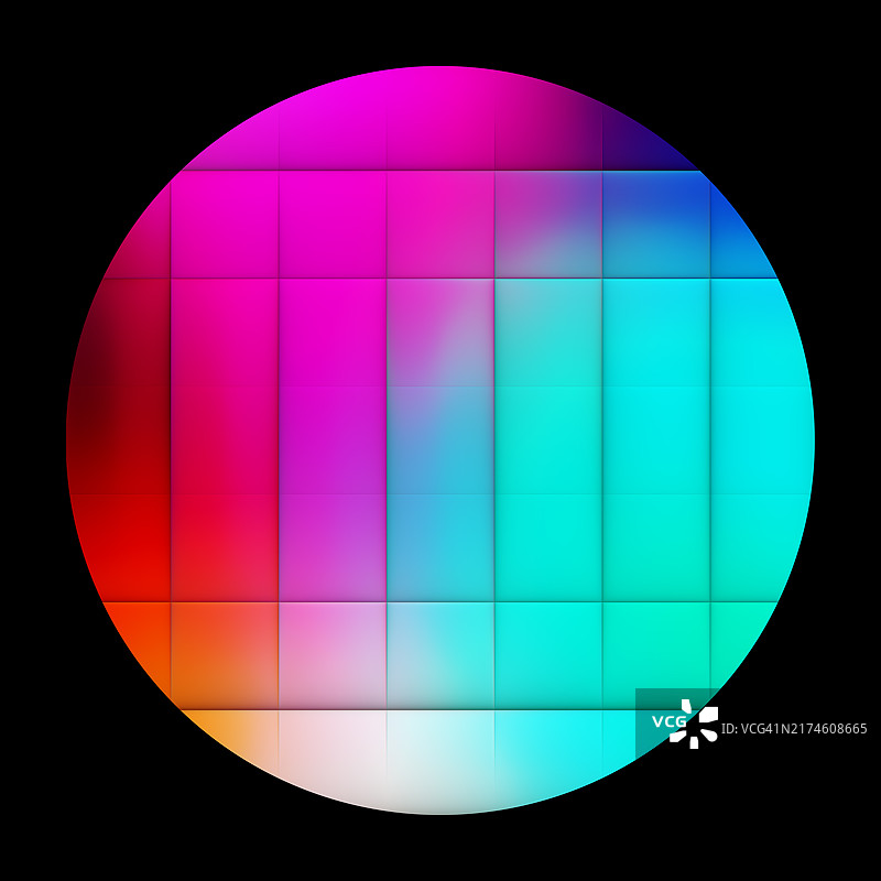 黑色背景上的圆形渐变网格图片素材