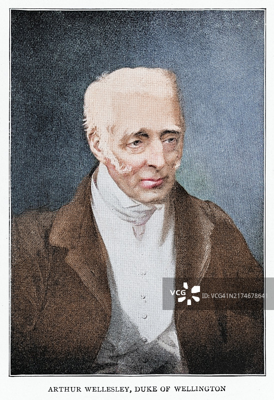 惠灵顿公爵亚瑟·韦尔斯利的肖像图片素材