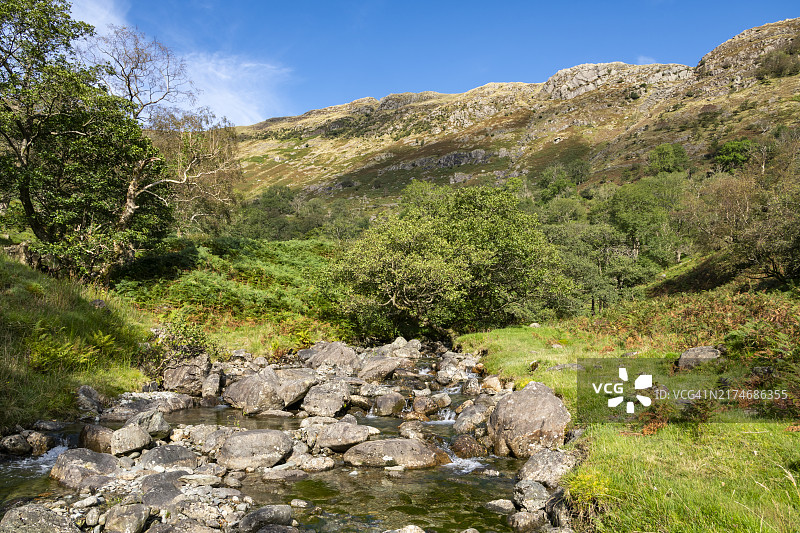 坎布里亚郡多夫代尔河，英格兰图片素材