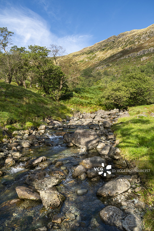 坎布里亚郡多夫代尔河，英格兰图片素材
