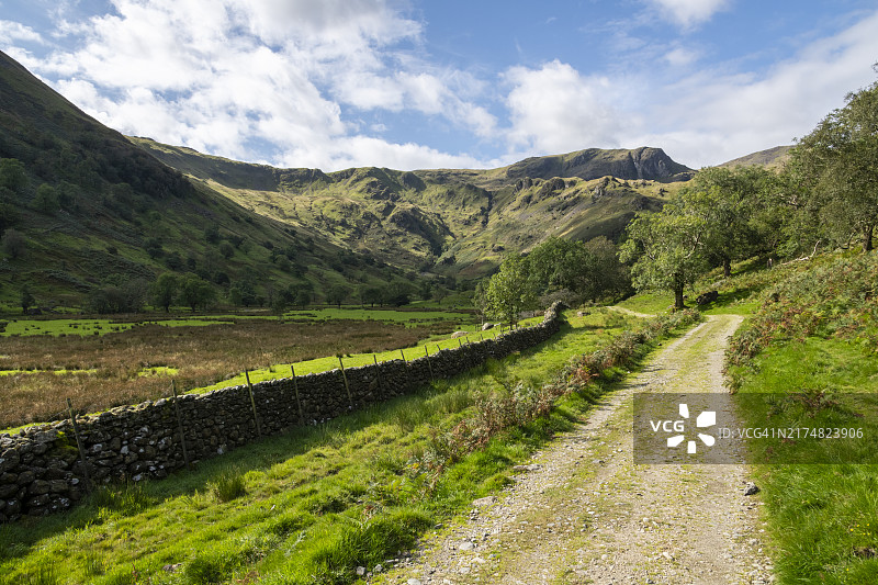 湖区国家公园哈茨普附近的多夫代尔图片素材