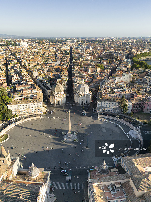 意大利罗马人民广场鸟瞰图图片素材