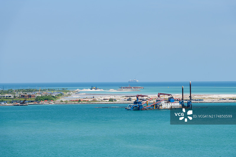 填海土地的航拍照片图片素材