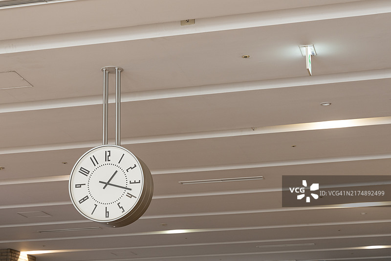 挂在天花板上的时钟图片素材