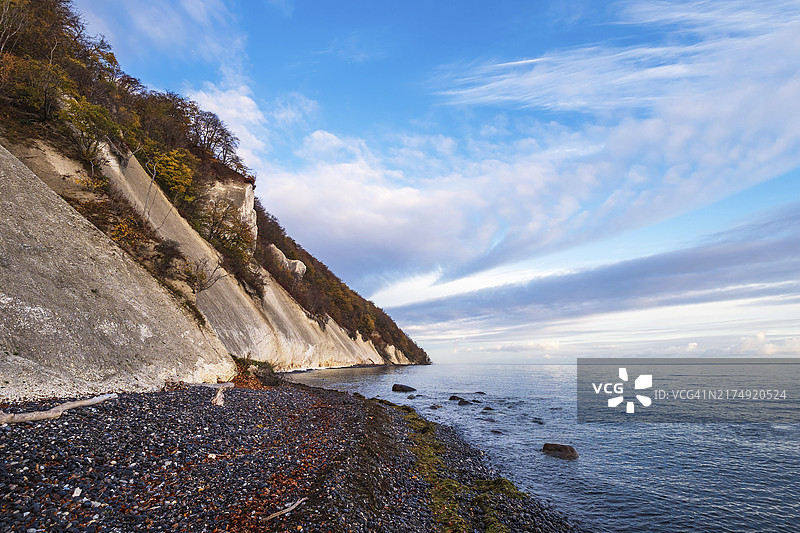 丹麦默恩岛的波罗的海海岸线图片素材