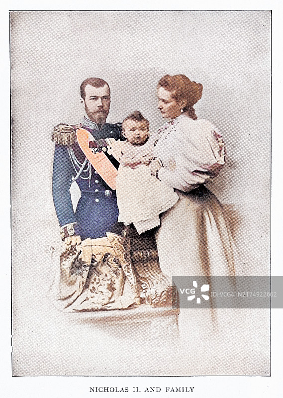 俄罗斯末代皇帝尼古拉二世画像图片素材