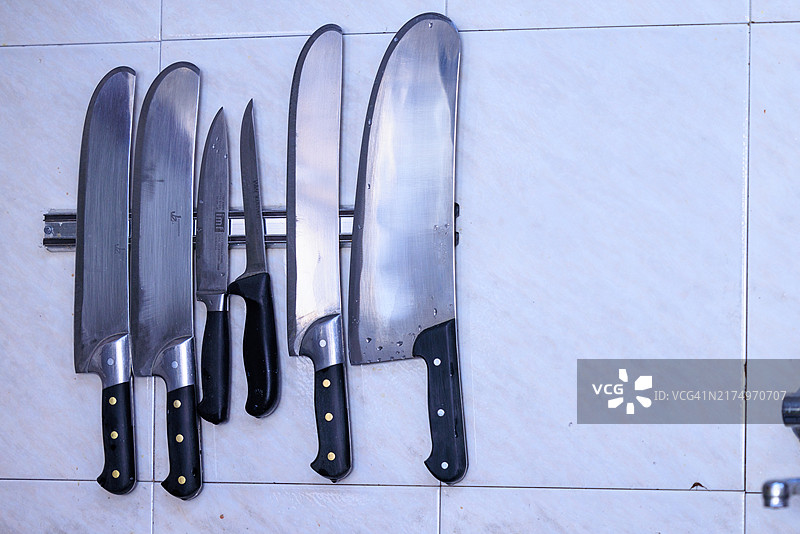 美食鱼店的切割工具图片素材