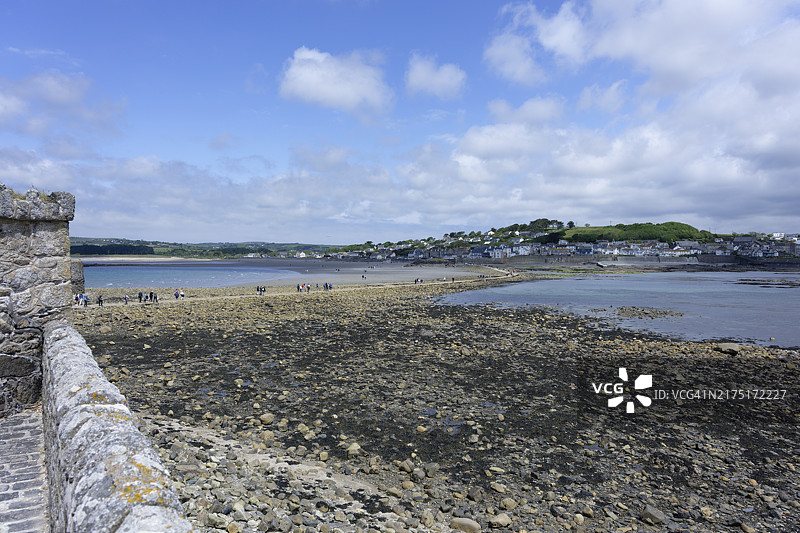 英国马razion圣迈克尔山堤道图片素材