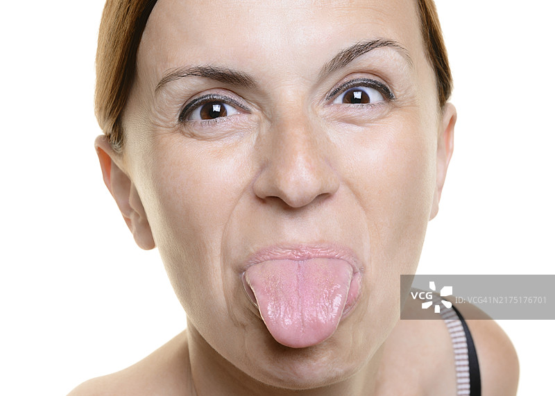 吐舌头的女人图片素材