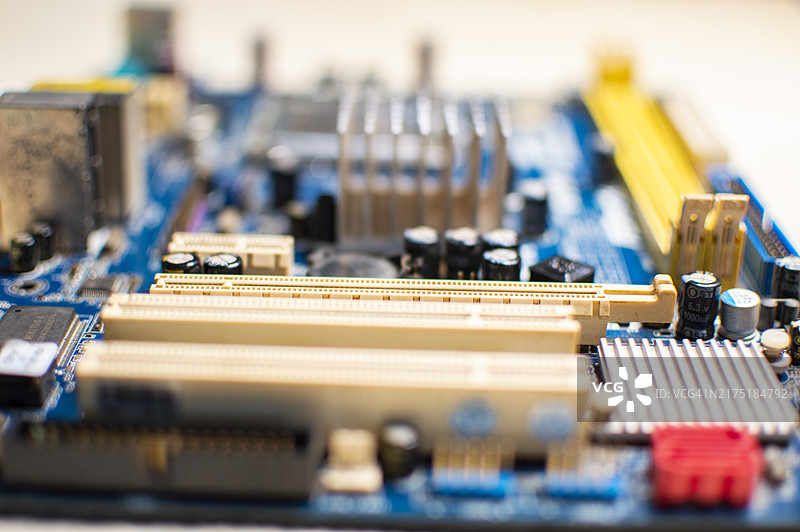电脑主板细节特写图片素材