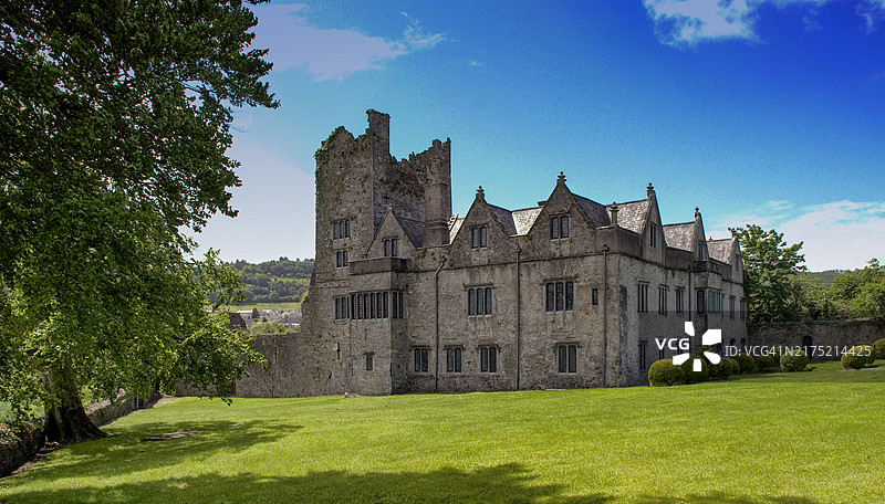 奥尔蒙德城堡，卡里克昂苏尔，蒂珀雷里郡，爱尔兰。图片素材