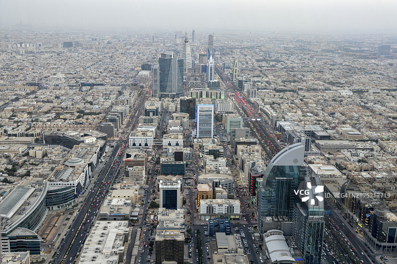 沙特阿拉伯利雅得王国中心天桥全景图片素材