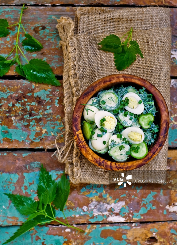 荨麻鸡蛋土豆沙拉图片素材