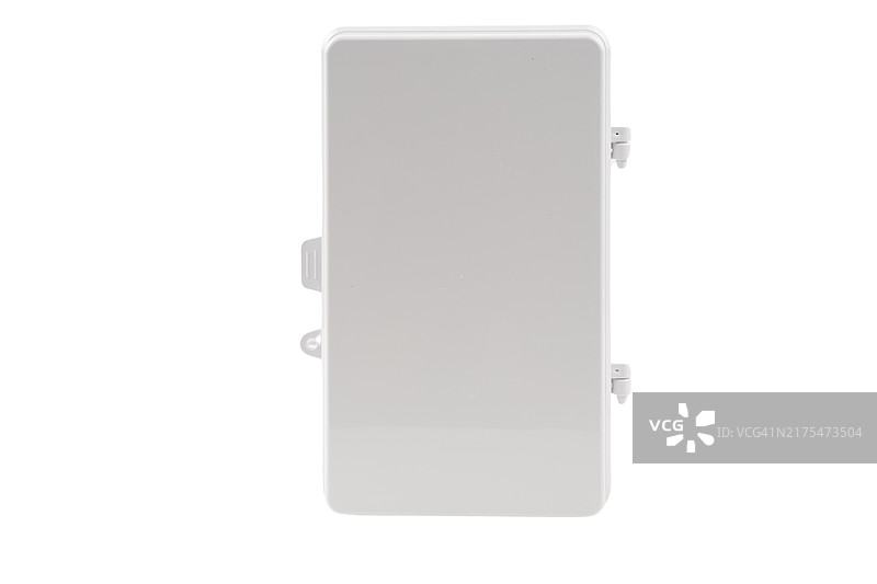 白色背景下的工业塑料外壳图片素材