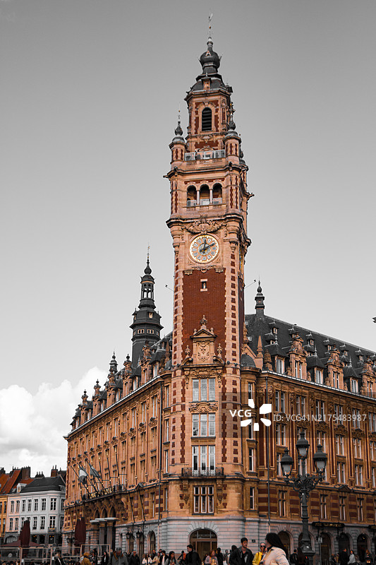 里尔市政厅的钟楼图片素材