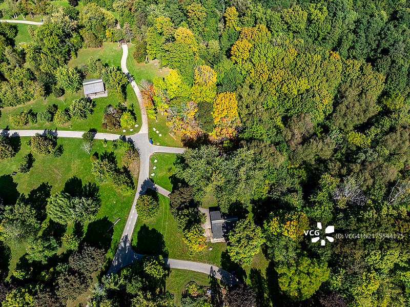 加拿大斯卡伯勒汤姆森纪念公园航拍图片素材