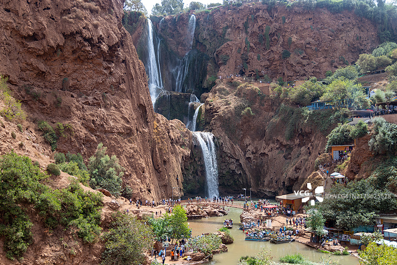 摩洛哥北非欧祖德瀑布图片素材
