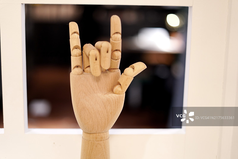 木制关节手模型图片素材
