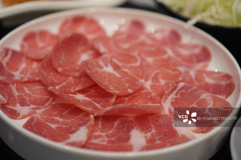 切片猪肉图片素材