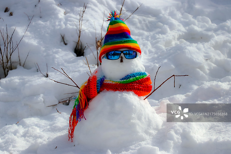 雪人特写图片素材