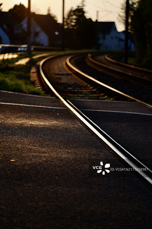 德国铁路轨道特写图片素材
