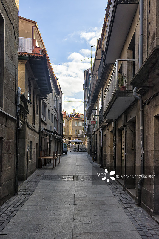 蓬特韦德拉市中心街景图片素材