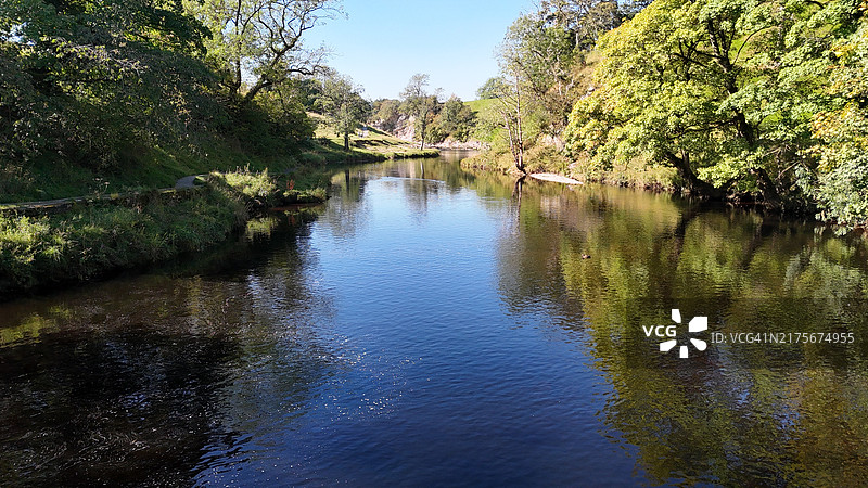 英国斯基普顿森林湖泊风光图片素材