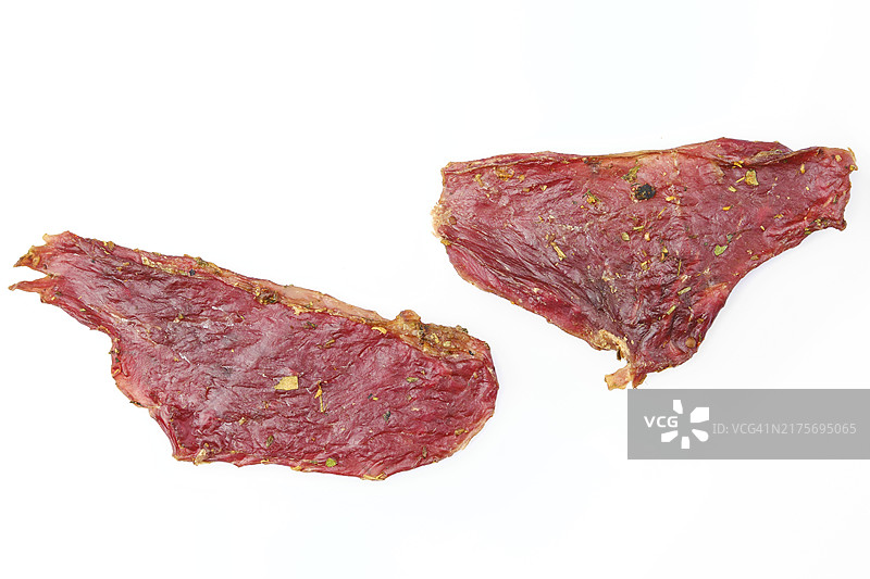 风干羊肉干片的俯视照片图片素材