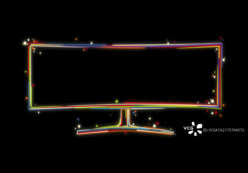 超宽显示器手绘风格矢量图图片素材