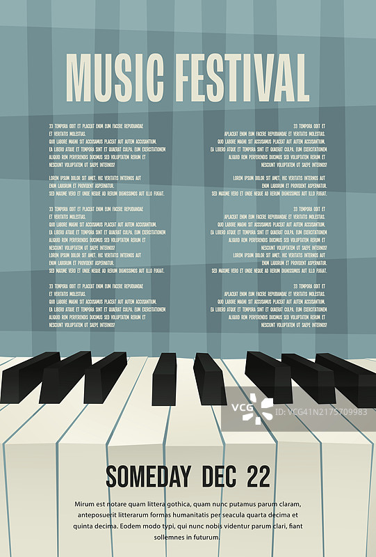 音乐节矢量模板：带文案空间的古典音乐宣传单图片素材