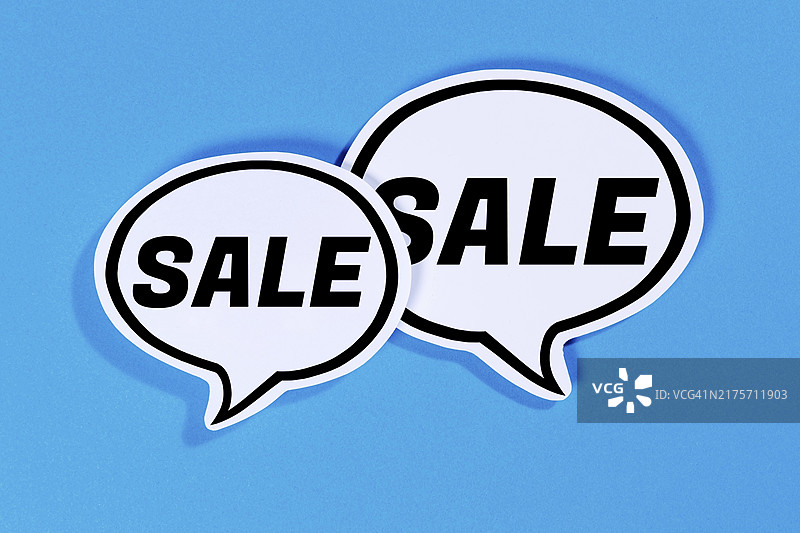 购物促销优惠气泡对话框商业概念图片素材