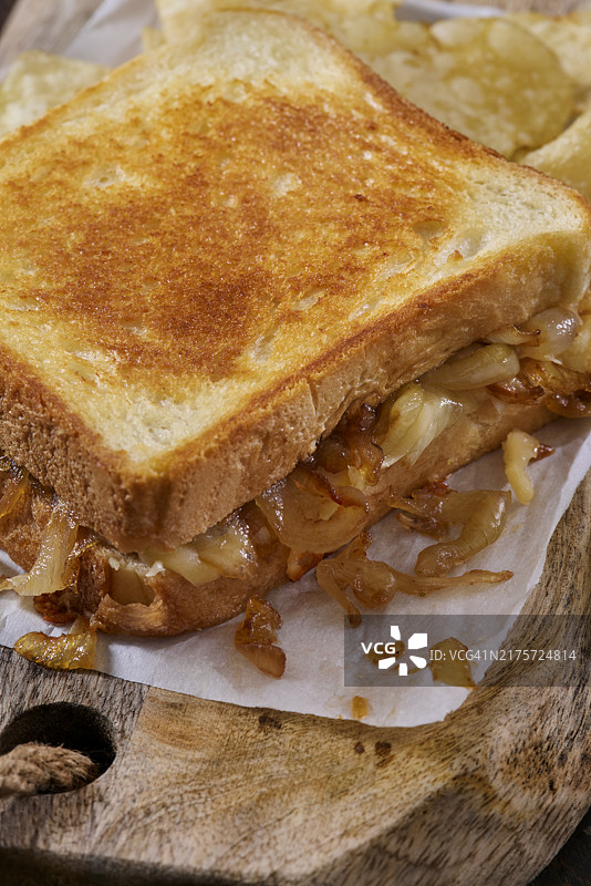 法式洋葱烤奶酪三明治图片素材