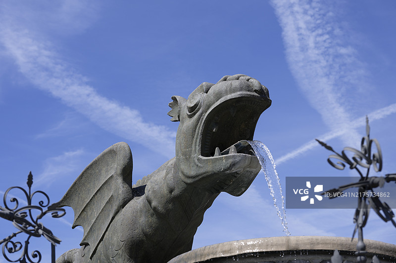 奥地利克拉根福林德伍姆龙喷泉图片素材