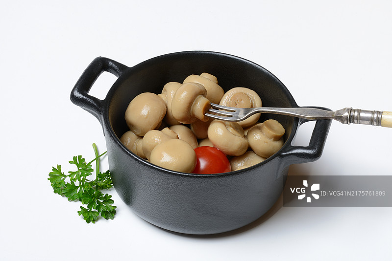 罐装双孢菇图片素材