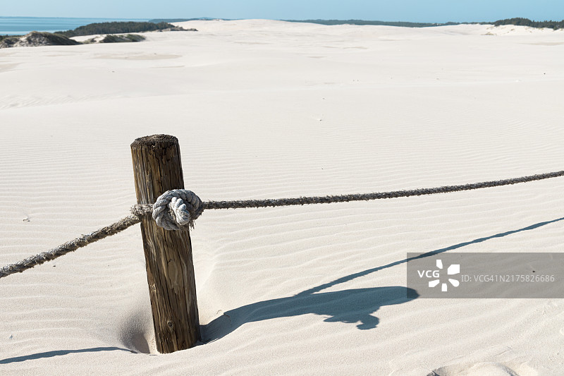 波兰莱巴附近斯洛文尼亚国家公园的拉卡沙丘图片素材