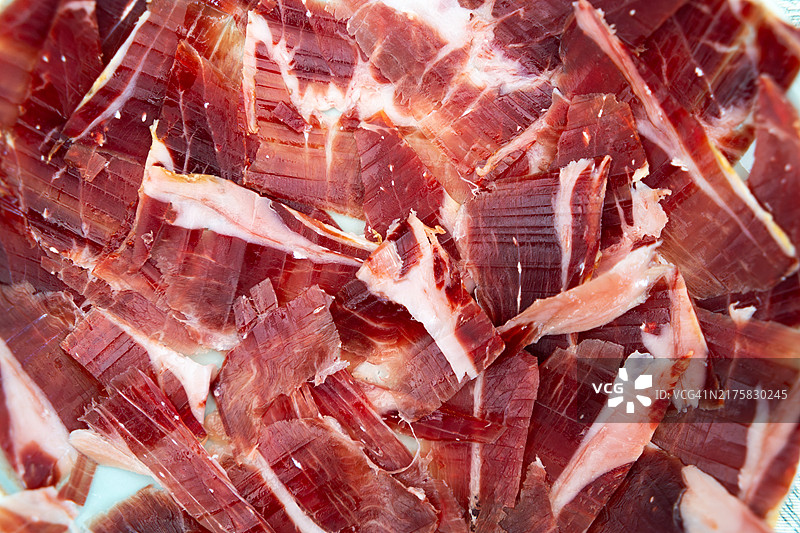 美味的伊比利亚火腿片图片素材