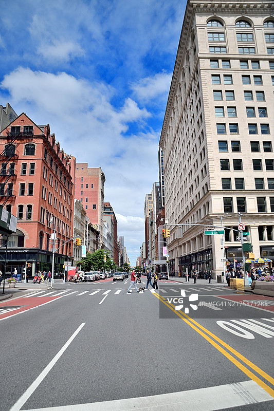 纽约曼哈顿第五大道麦迪逊广场公园附近图片素材