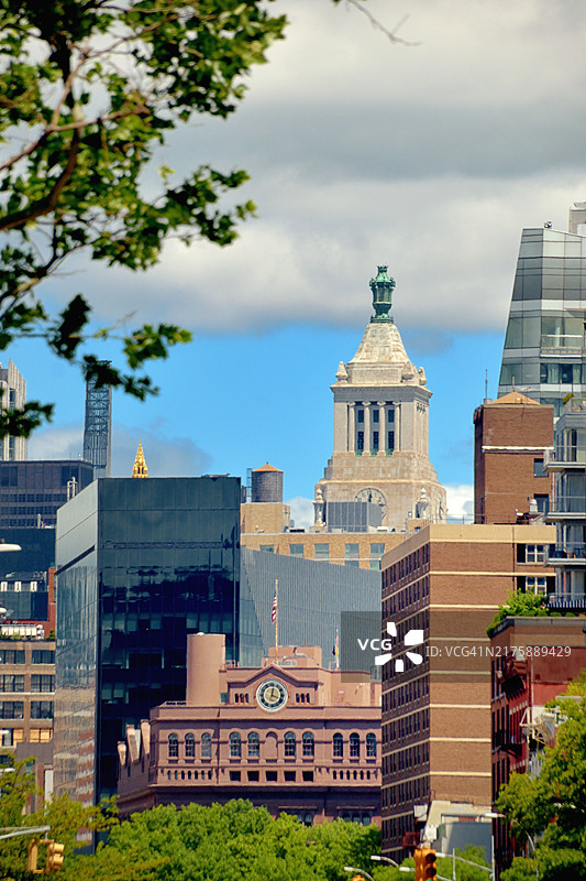 纽约曼哈顿联合爱迪生大厦与库珀联盟基金会大厦图片素材