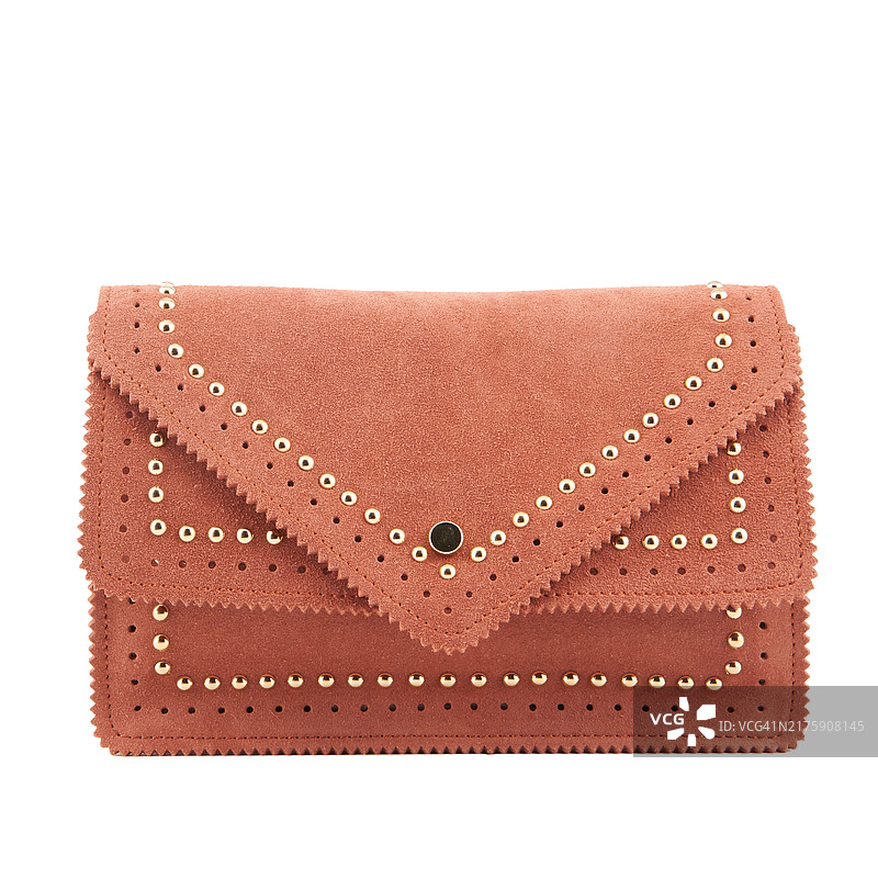 深棕色磨砂皮手提包图片素材