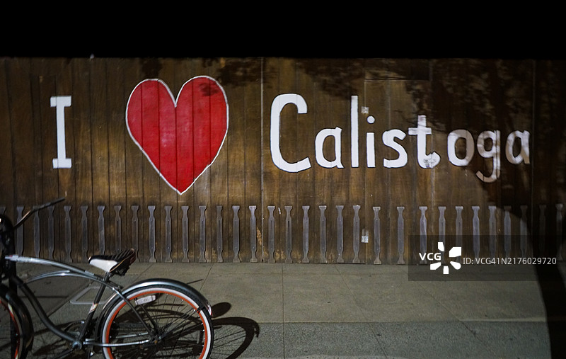 我爱加利福尼亚州卡利斯托加图片素材
