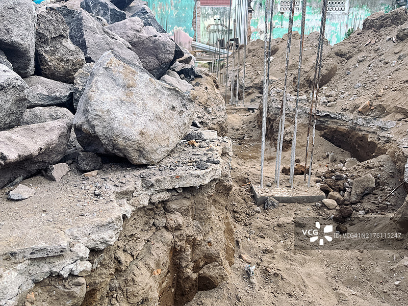 建筑地基碎石图片素材