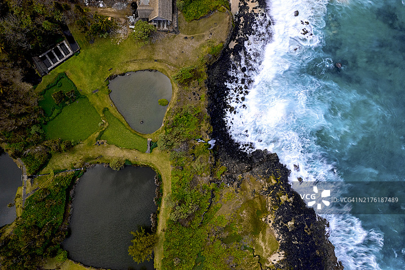 从天空俯瞰塞内维尔海岸图片素材