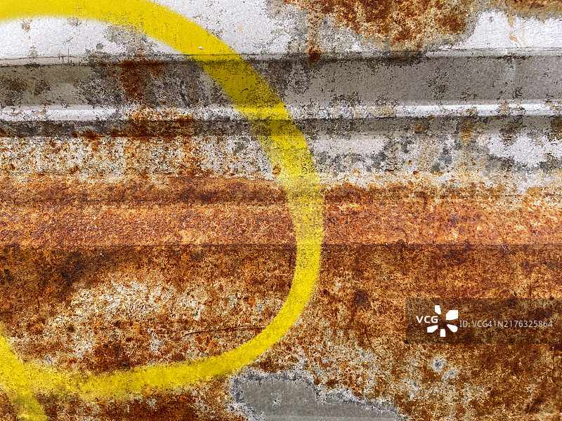 生锈的金属栅栏特写图片素材